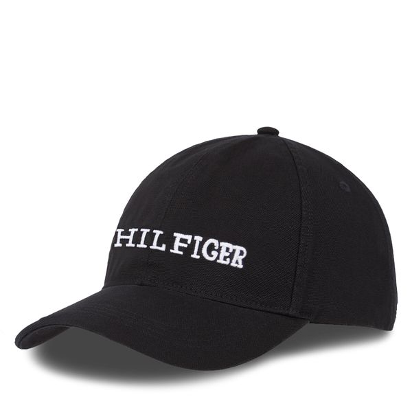 Tommy Hilfiger Шапка с козирка Tommy Hilfiger Th Monotype Soft 6 Panel Cap AM0AM12154 Black BDS
