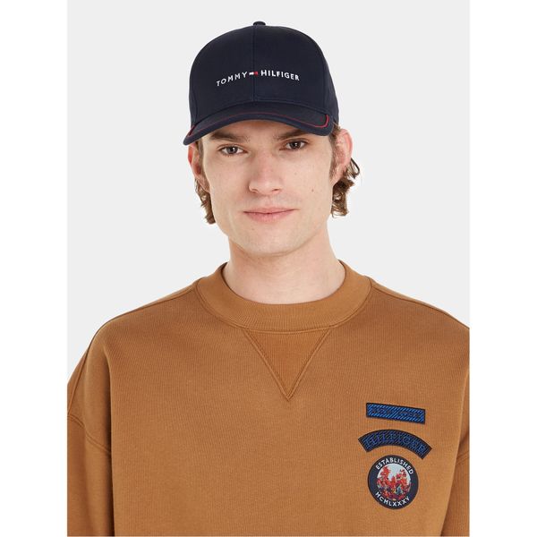 Tommy Hilfiger Шапка с козирка Tommy Hilfiger Th Skyline Cap AM0AM11494 Space Blue DW6