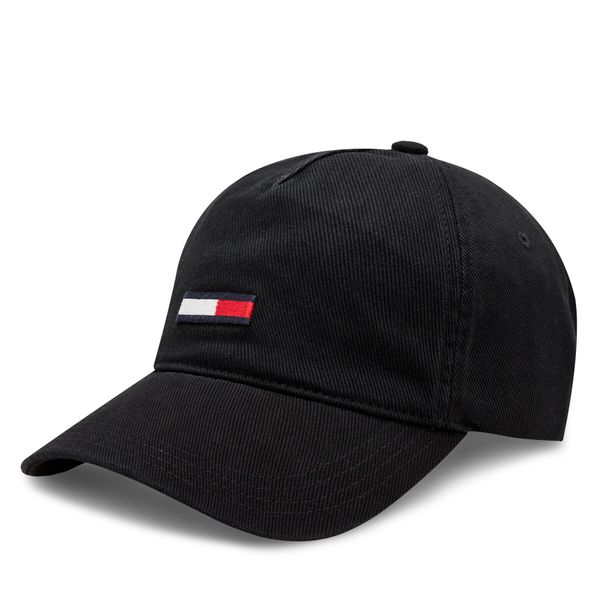 Tommy Jeans Шапка с козирка Tommy Jeans Tjm Elongated Flag Denim Cap AM0AM12427 Черен