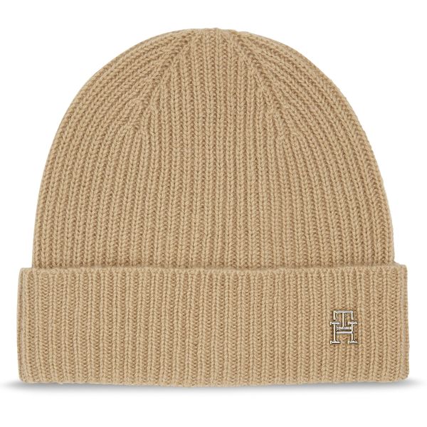 Tommy Hilfiger Шапка Tommy Hilfiger Cashmere Chic Beanie AW0AW15321 Classic Khaki RBL