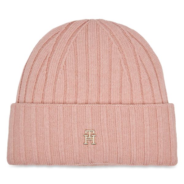 Tommy Hilfiger Шапка Tommy Hilfiger Essential Chic Beanie AW0AW15779 Whimsy Pink TJQ