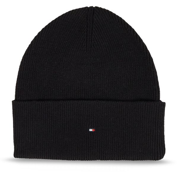 Tommy Hilfiger Шапка Tommy Hilfiger Essential Flag Beanie AW0AW15309 Black BDS