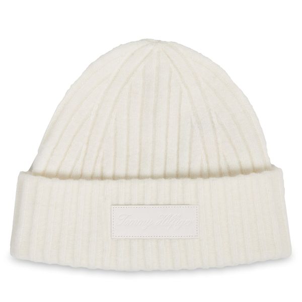 Tommy Hilfiger Шапка Tommy Hilfiger Tommy Twist Beanie AW0AW15325 Ancient White YBH