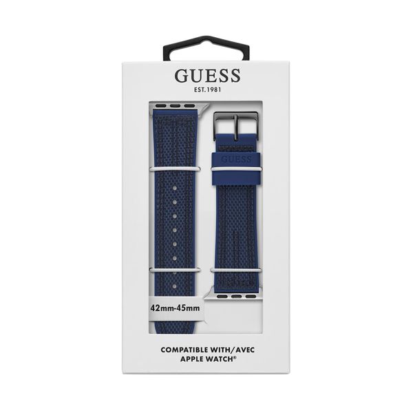 Guess Сменяема каишка за часовник Apple Watch Guess CS3003S3 Navy