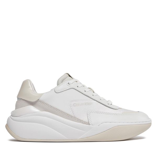 Calvin Klein Сникърси Calvin Klein Cloud Wedge Lace Up-Pearlized HW0HW02040 Бял