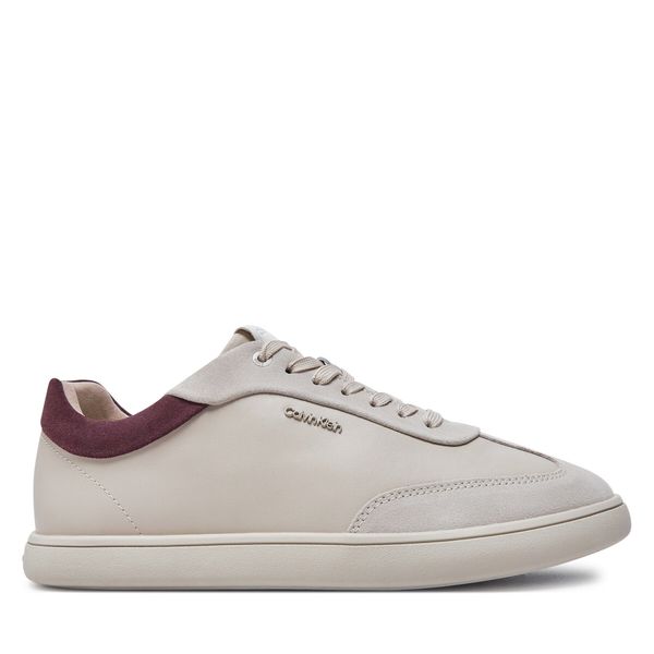 Calvin Klein Сникърси Calvin Klein Cupsole Lace Up - Lth Sue Mix HW0HW02435 Бежов