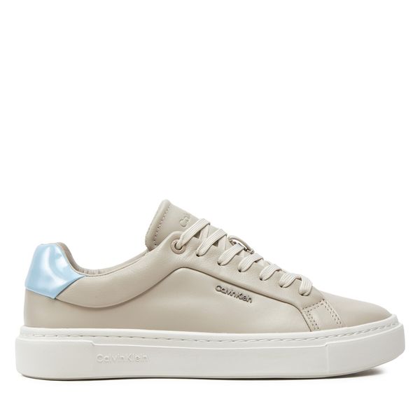 Calvin Klein Сникърси Calvin Klein Cupsole Lace Up W/Ml Lth HW0HW02119 Бежов