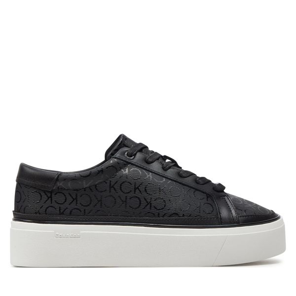 Calvin Klein Сникърси Calvin Klein Flatform Cup Lace Up Epi Mono HW0HW01911 Черен