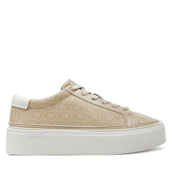 Calvin Klein Сникърси Calvin Klein Flatform Cup Lace Up Epi Mono HW0HW01911 Сив