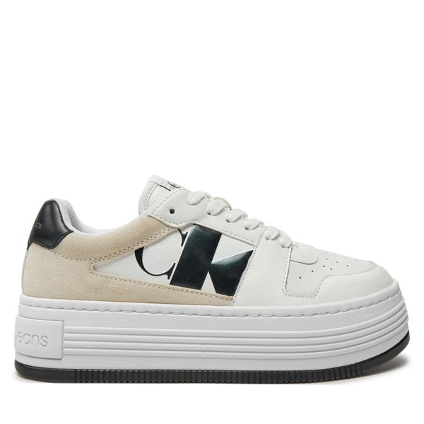 Calvin Klein Jeans Сникърси Calvin Klein Jeans Bold Platf Low Lace Mix Nbs Mtr YW0YW01482 Бял