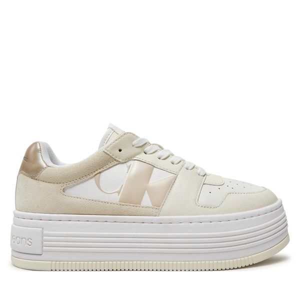 Calvin Klein Jeans Сникърси Calvin Klein Jeans Bold Platf Low Lace Mix Nbs Mtr YW0YW01482 Бял