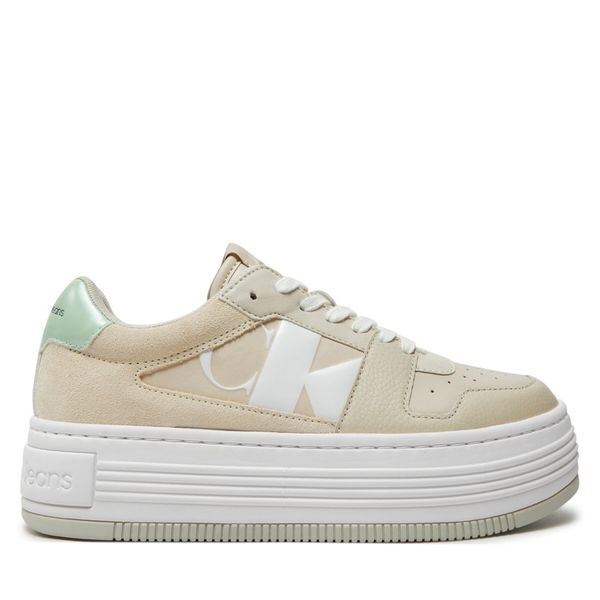 Calvin Klein Jeans Сникърси Calvin Klein Jeans Bold Platf Low Lace Mix Nbs Mtr YW0YW01482 Екрю