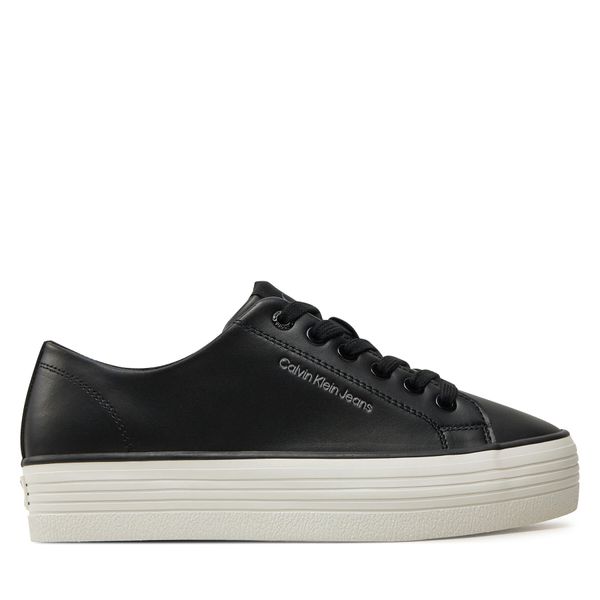 Calvin Klein Jeans Сникърси Calvin Klein Jeans Bold Vulc Flatf Low Lth In YW0YW01633 Черен