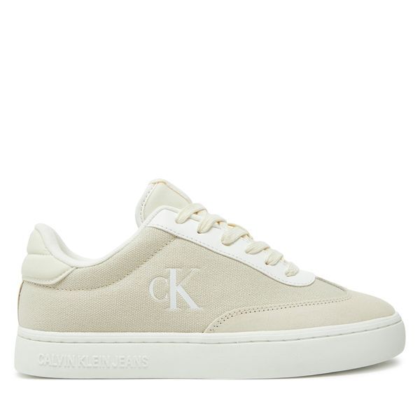 Calvin Klein Jeans Сникърси Calvin Klein Jeans Classic Cupsole Low Mix Mg Wn YW0YW01636 Екрю