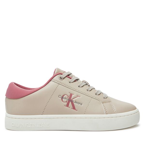 Calvin Klein Jeans Сникърси Calvin Klein Jeans Classic Cupsole Lowlaceup Lth Wn YW0YW01444 Бежов