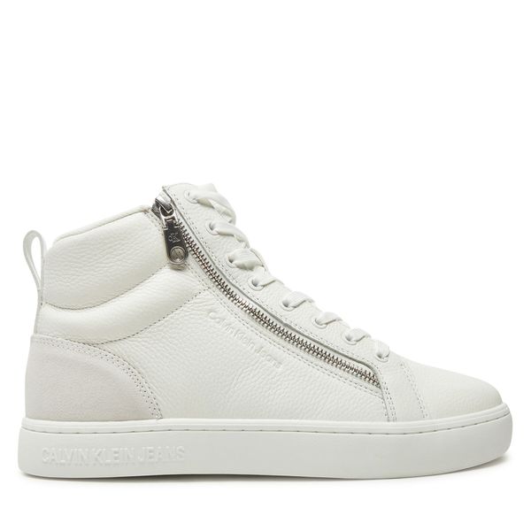 Calvin Klein Jeans Сникърси Calvin Klein Jeans Classic Cupsole Zip Mid In YM0YM01156 Бял