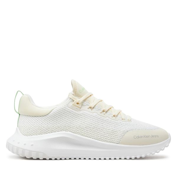 Calvin Klein Jeans Сникърси Calvin Klein Jeans Eva Runner Low Sock Kt In Mtr YW0YW01484 Екрю