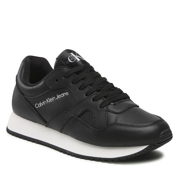 Calvin Klein Jeans Сникърси Calvin Klein Jeans Retro Runner Low Lth-Tpu Wn YW0YW00787 Черен