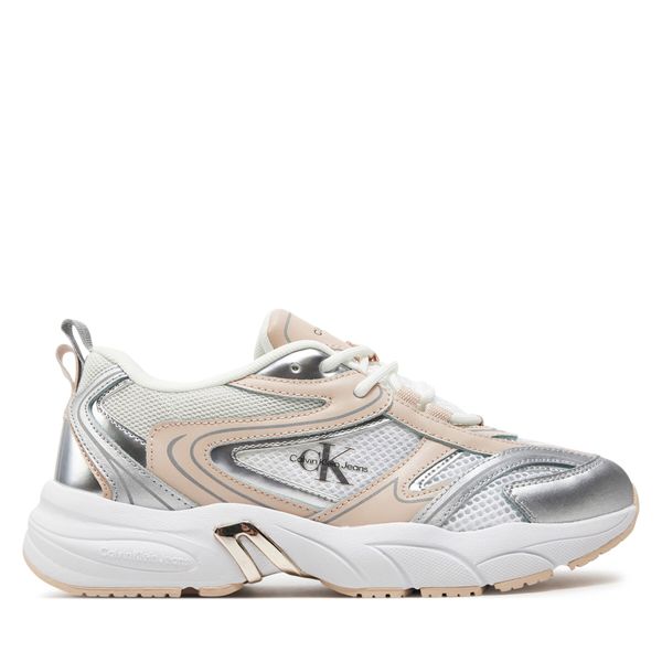 Calvin Klein Jeans Сникърси Calvin Klein Jeans Retro Tennis Low Lace Mh Ml Mr YW0YW01381 Бял