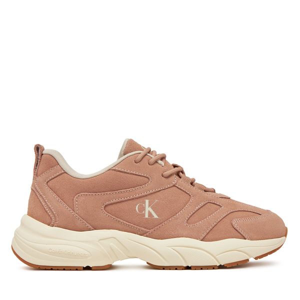 Calvin Klein Jeans Сникърси Calvin Klein Jeans Retro Tennis Low Mg Mix Media Wn YW0YW01639 Розов