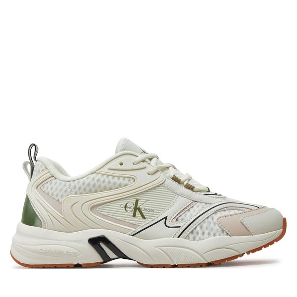 Calvin Klein Jeans Сникърси Calvin Klein Jeans Retro Tennis Low Mix Ml Met YM0YM00931 Екрю