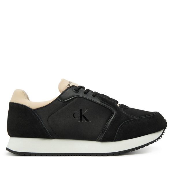 Calvin Klein Jeans Сникърси Calvin Klein Jeans Runner Laceup Low Mg Media YW0YW01644 Черен
