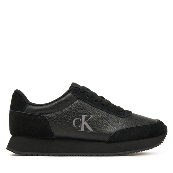 Calvin Klein Jeans Сникърси Calvin Klein Jeans Runner Laceup Low Mix Mg YW0YW01798 Черен