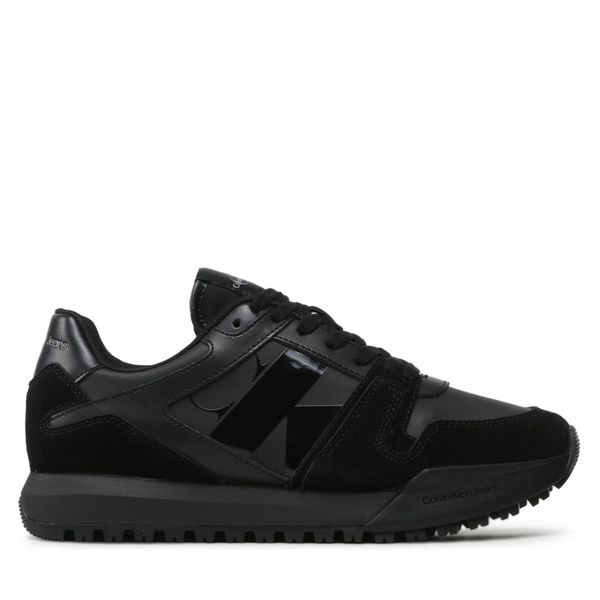 Calvin Klein Jeans Сникърси Calvin Klein Jeans Toothy Run Laceup Low Lth Mix YM0YM00744 Черен