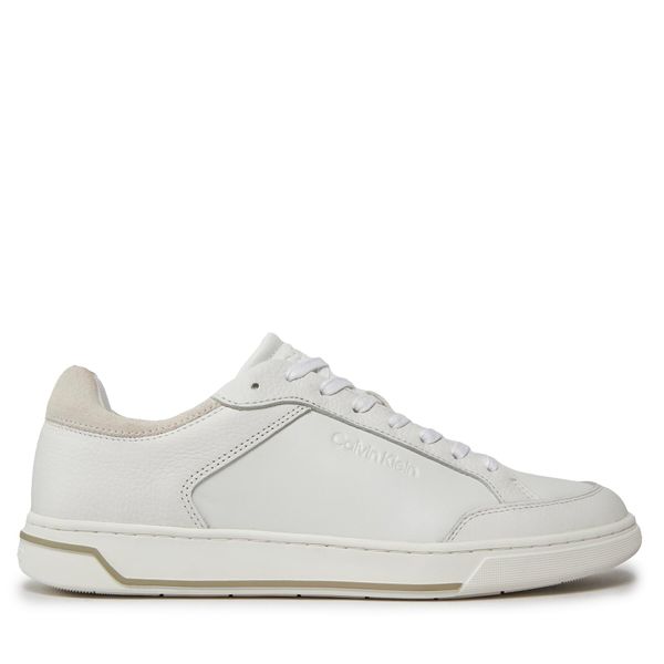 Calvin Klein Сникърси Calvin Klein Low Top Lace Up Lth HM0HM01455 White/Feather Grey 0K5