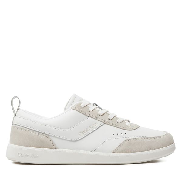 Calvin Klein Сникърси Calvin Klein Low Top Lace Up Lth Mix HM0HM00851 Бял