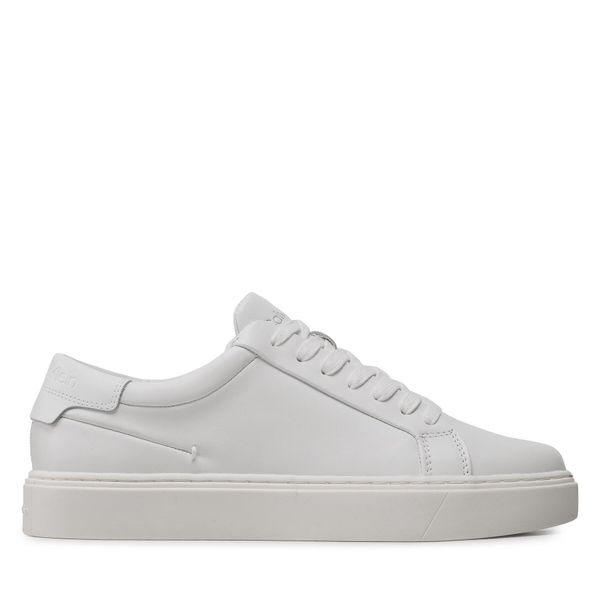 Calvin Klein Сникърси Calvin Klein Low Top Lace Up Lth Sm HM0HM01018 Бял
