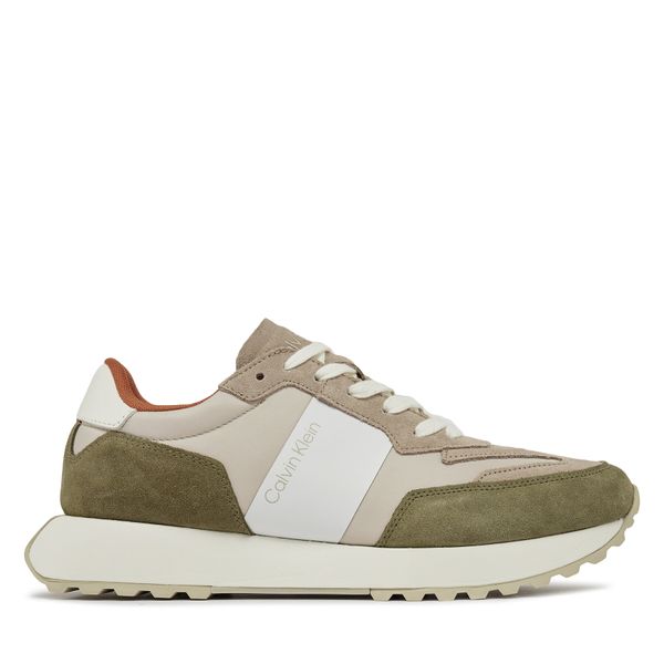 Calvin Klein Сникърси Calvin Klein Low Top Lace Up Mix HM0HM00497 Travertine/Delta Green/Feather Grey 0H8