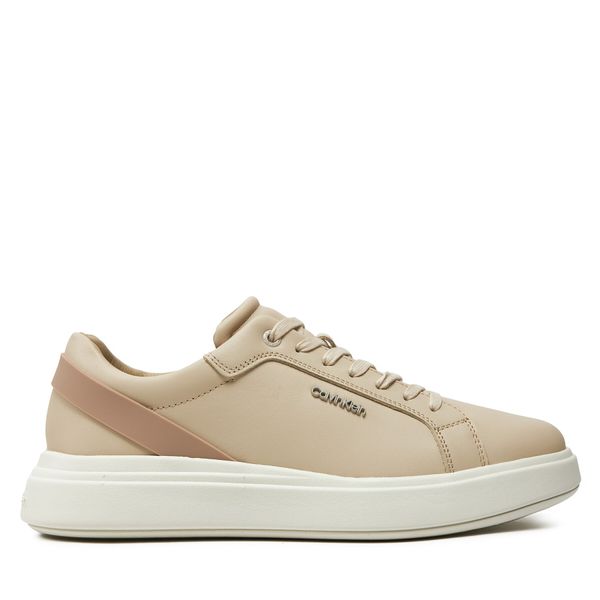 Calvin Klein Сникърси Calvin Klein Low Top Lace Up W/ Stripe HM0HM01494 Бежов