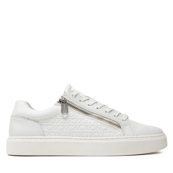 Calvin Klein Сникърси Calvin Klein Low Top Lace Up W/ Zip Mono HM0HM01496 Бял