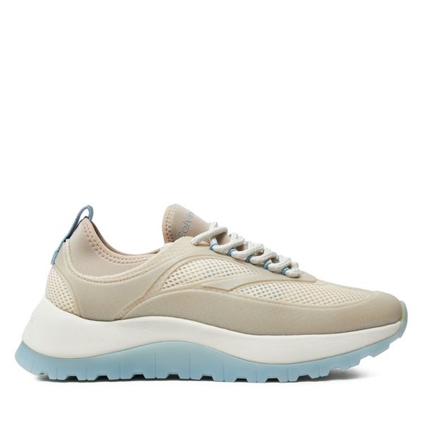 Calvin Klein Сникърси Calvin Klein Runner Lace Up Pearl Mix M HW0HW02079 Бежов
