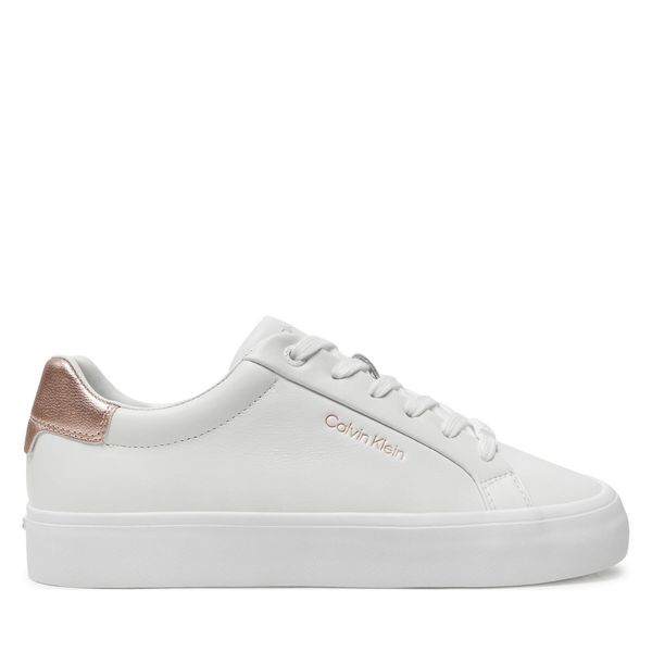 Calvin Klein Сникърси Calvin Klein Vulc Lace Up Saff Fox W/Met Bt HW0HW02104 Бял