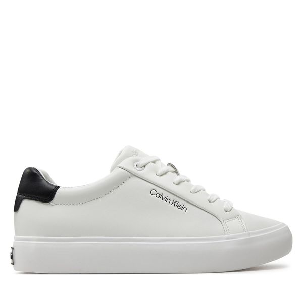 Calvin Klein Сникърси Calvin Klein Vulcanized Lace Up Lth HW0HW02037 Бял