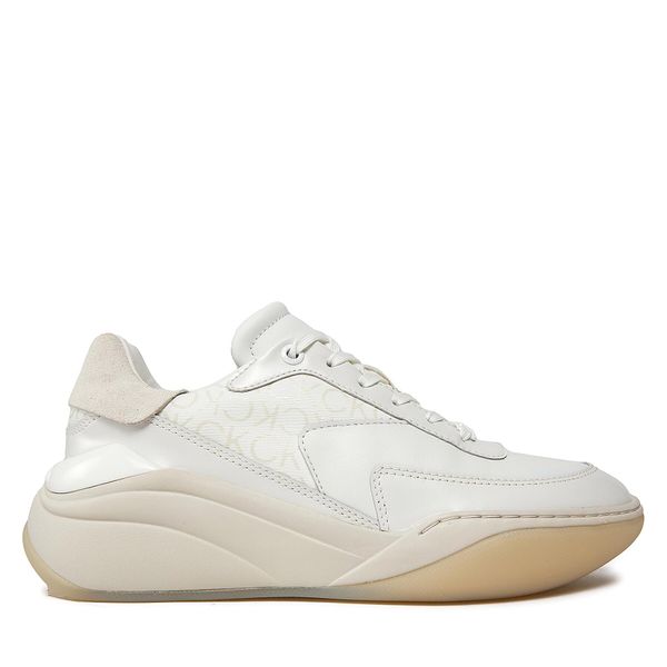 Calvin Klein Сникърси Calvin Klein Wedge Lace Up Epi Mono HW0HW01899 Бял