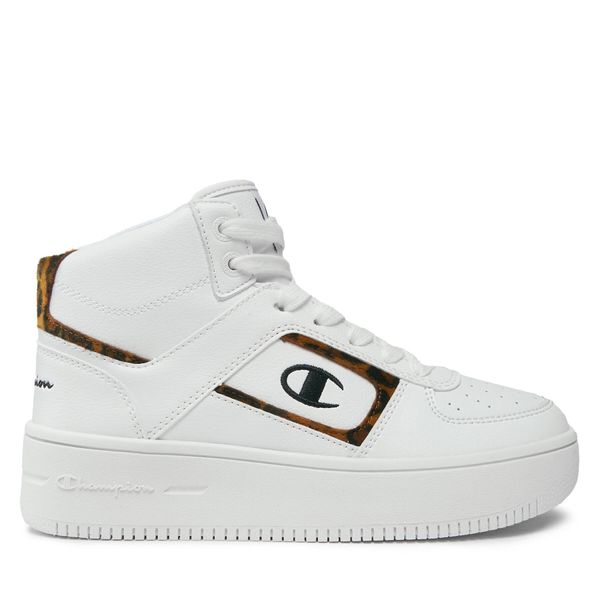 Champion Сникърси Champion Mid Cut Foul Play Plat Mid Animalie S11601-WW001 Бял