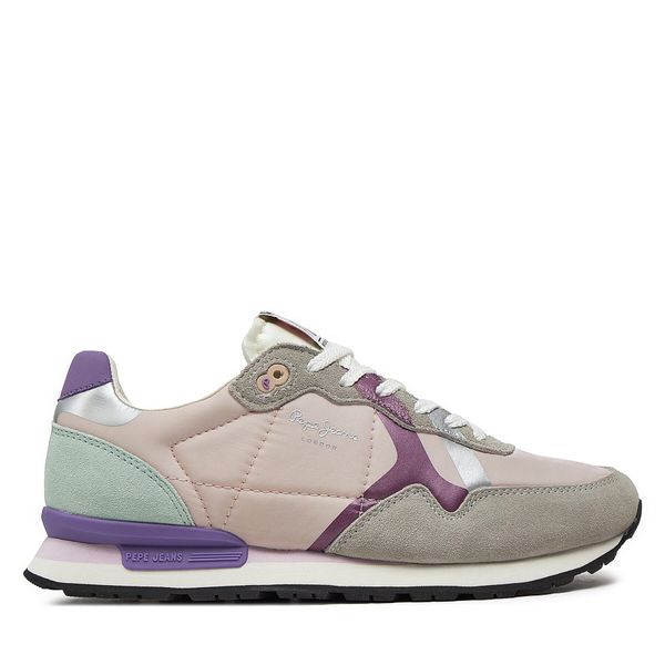 Pepe Jeans Сникърси Pepe Jeans Brit Print W PLS40010 Сив