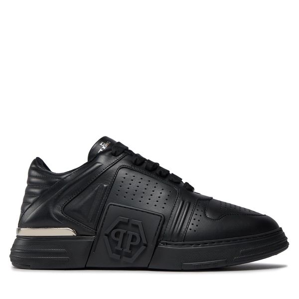PHILIPP PLEIN Сникърси PHILIPP PLEIN Leather Lo-Top Sneakers AACS MSC3843 PLE075N Черен
