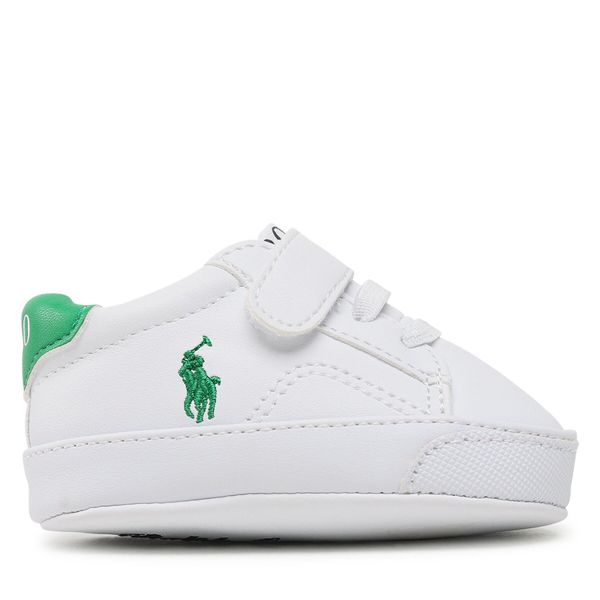 Polo Ralph Lauren Сникърси Polo Ralph Lauren Theron V Ps Layette RL100719 White Smooth/Green w/ Green PP