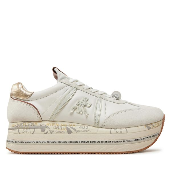 Premiata Сникърси Premiata Beth 7037 Бял