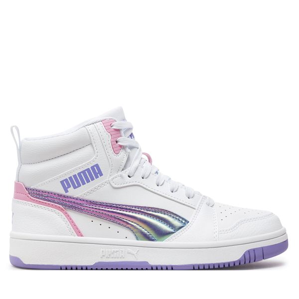 Puma Сникърси Puma Rebound V6 Mid Bouncy Sky Jr 398725 01 Бял