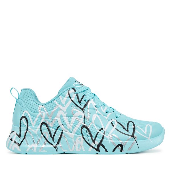 Skechers Сникърси Skechers Uno Lite - Heart of Hearts 177977/TURQ Електриков