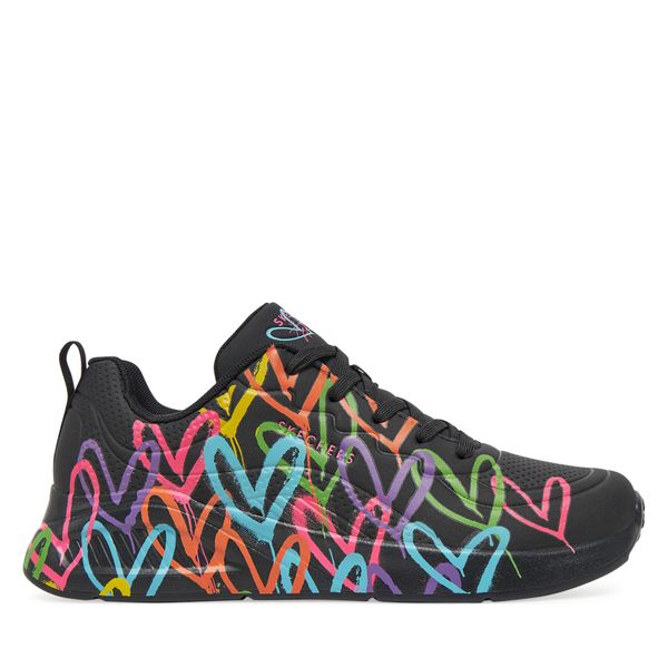 Skechers Сникърси Skechers Uno Lite - Heat of Lights 177977/BKMT Черен