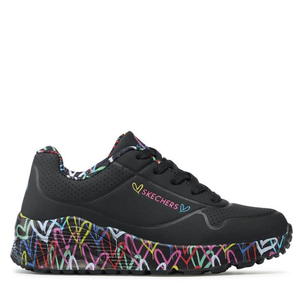 Skechers Сникърси Skechers Uno Lite Lovely Luv 314976L/BKMT Черен