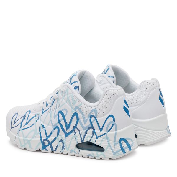 Skechers Сникърси Skechers Uno - Spread the Love 155507/WBL Бял