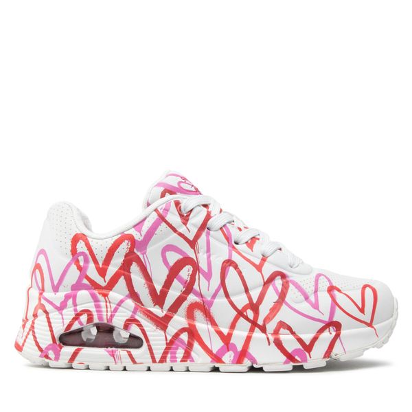 Skechers Сникърси Skechers Uno Spread The Love 155507/WRPK Бял