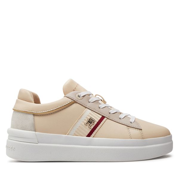 Tommy Hilfiger Сникърси Tommy Hilfiger Corp Webbing Court Sneaker FW0FW07387 Sugarcane AA8